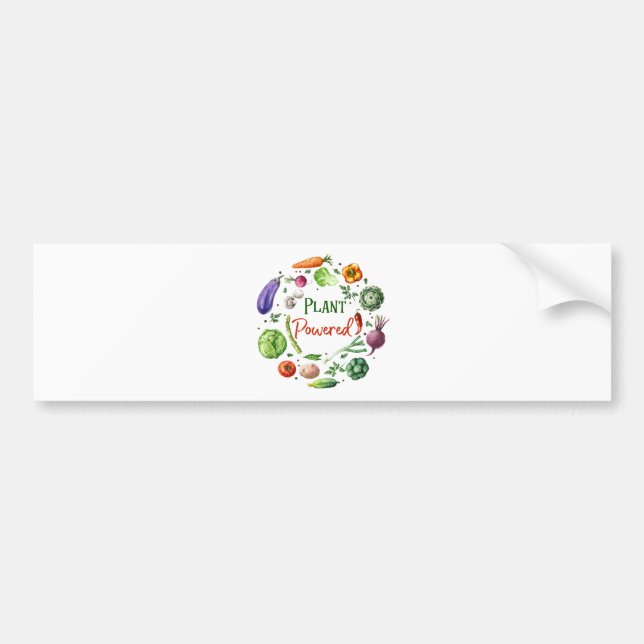 Plant-Powered Designs Bumper Sticker (Front)