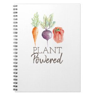 Plant Powered Healthy Veggies Watercolor Notebook