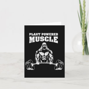 Plant Powered Muscle Vegan Power Bodybuilding Gym  Card