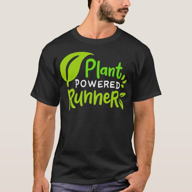 Plant Powered Vegan Marathon Runner _1  T-Shirt (Front)