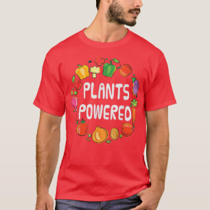 Plant Powered Vegan Tee Plant Based Vegetarian Men