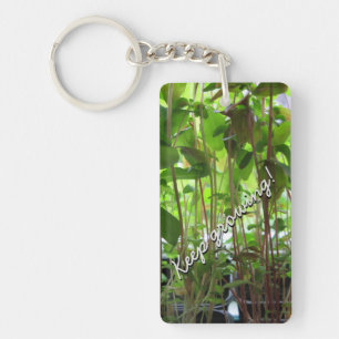 Plant Seedlings Keep Growing Keychain