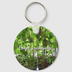 Plant Seedlings Keep Growing Keychain