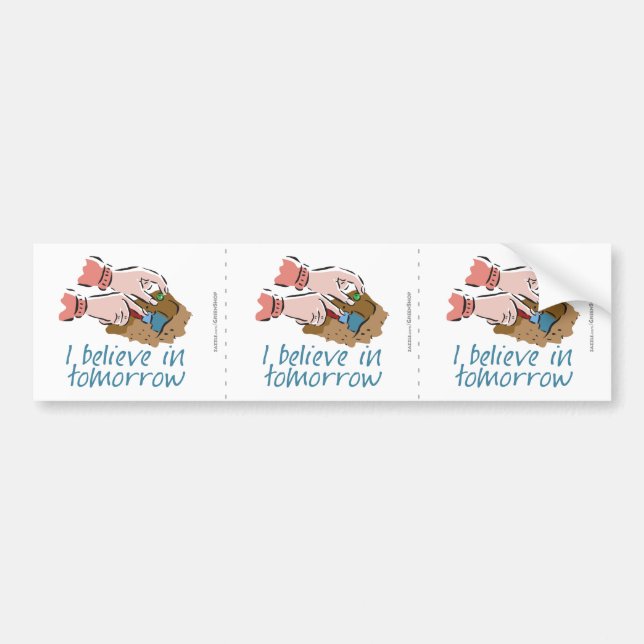 Plant Seeds Gardening Bumper Sticker (Front)