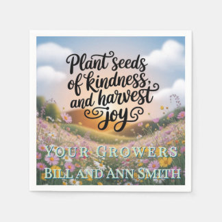 Plant Seeds of Kindness Customizable Napkin
