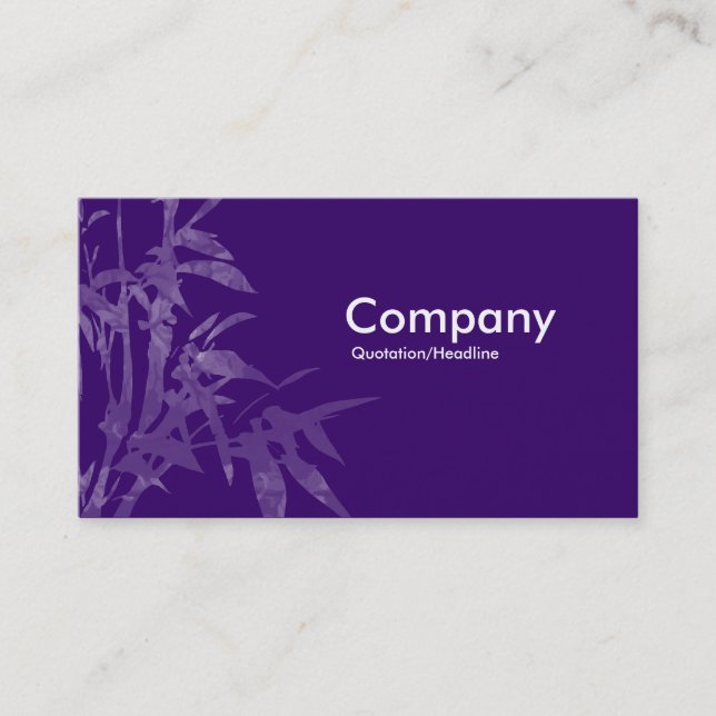 Plant Shoots - Dark Purple Business Card (Front)