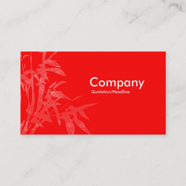 Plant Shoots - Red (Two Toned) Business Card (Front)