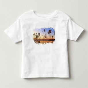 Plant Silhouette by Lakeside sunset Toddler T-shirt