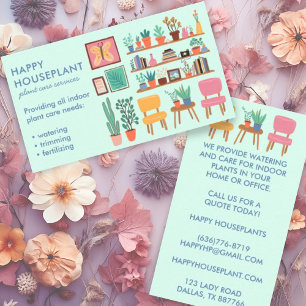 Plant Sitter Houseplant Plant Watering Housesittin Business Card