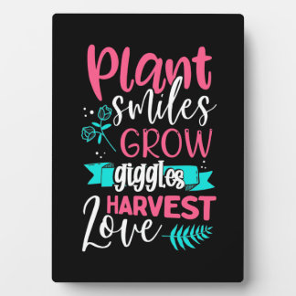 Plant Smiles Grow Giggles Love Plaque