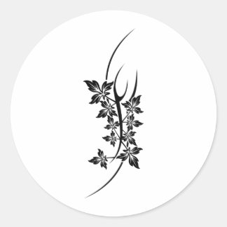 plant tattoo classic round sticker