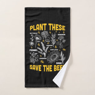Plant These Save The Bees Hand Towel