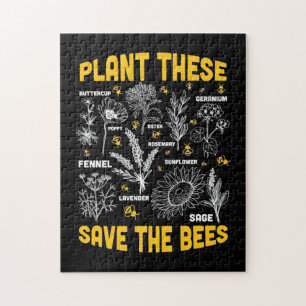 Plant These Save The Bees Jigsaw Puzzle