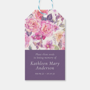 Plant These Seeds In Loving Memory Funeral Favour Gift Tags