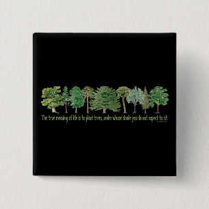 Plant Trees 2 Inch Square Button