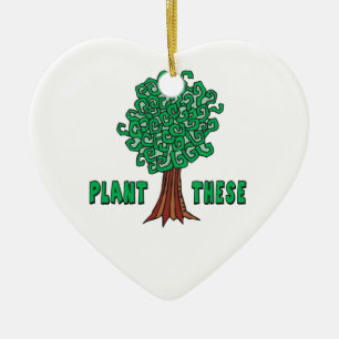 Plant Trees Ceramic Ornament