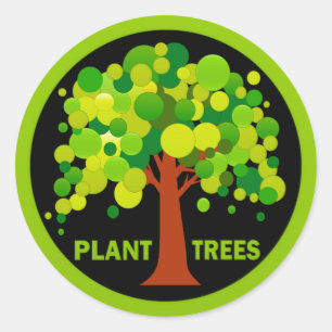 Plant Trees Classic Round Sticker