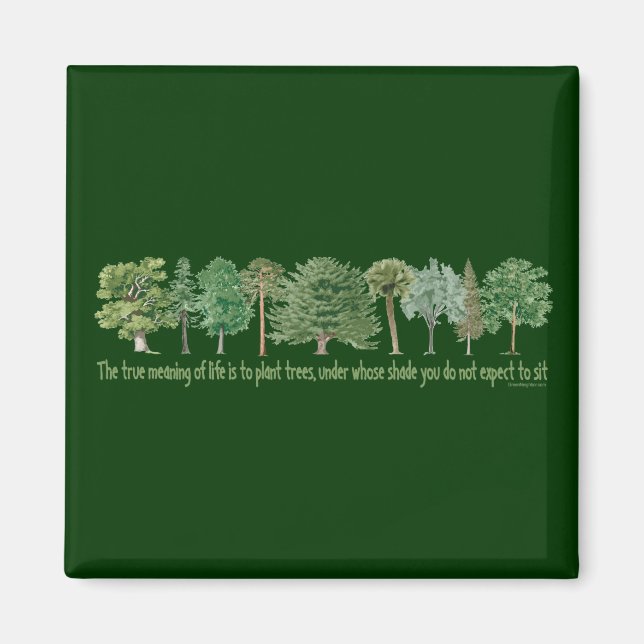 Plant Trees - Tree Lover, Hugger Magnet (Front)