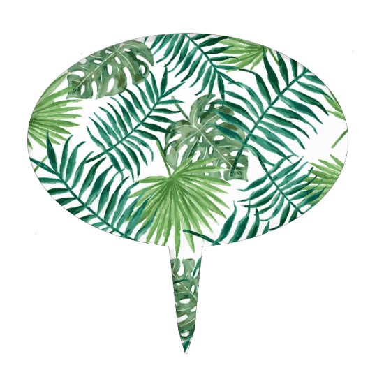 Plant Tropical Botanical Palm Leaf Cake Topper Zazzle.ca