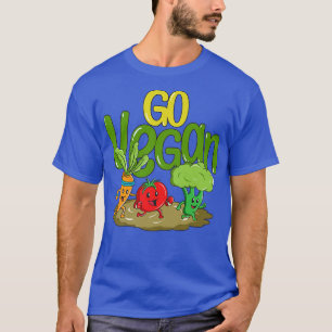 Plant Vegetarian Tomato Run Carrot Broccoli Vegeta T-Shirt