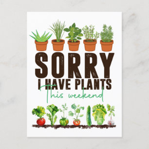 Plant Veggie vegetable Vegetarian appreciation Postcard