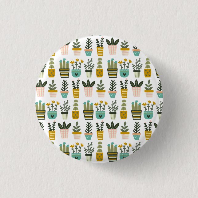 Plant Wall Art 1 Inch Round Button (Front)