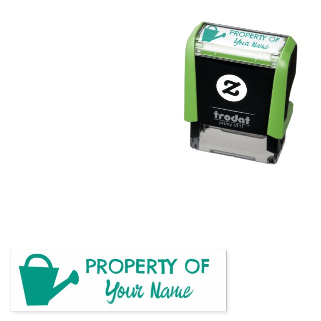 Plant watering can logo custom Self inking stamp (In Situ)