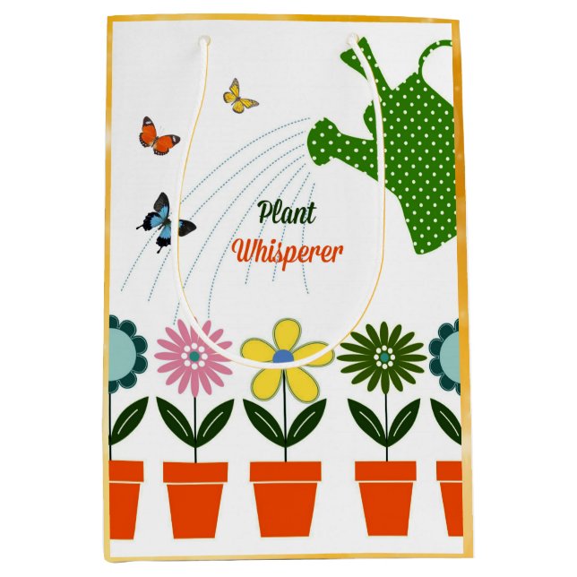 Plant Whisperer - How Does Your Garden Grow? Medium Gift Bag (Front)