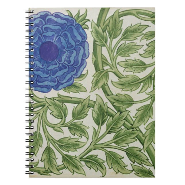 Plant with a blue flower (w/c on paper) notebook (Front)