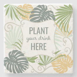 Plant your drink Stone Coaster