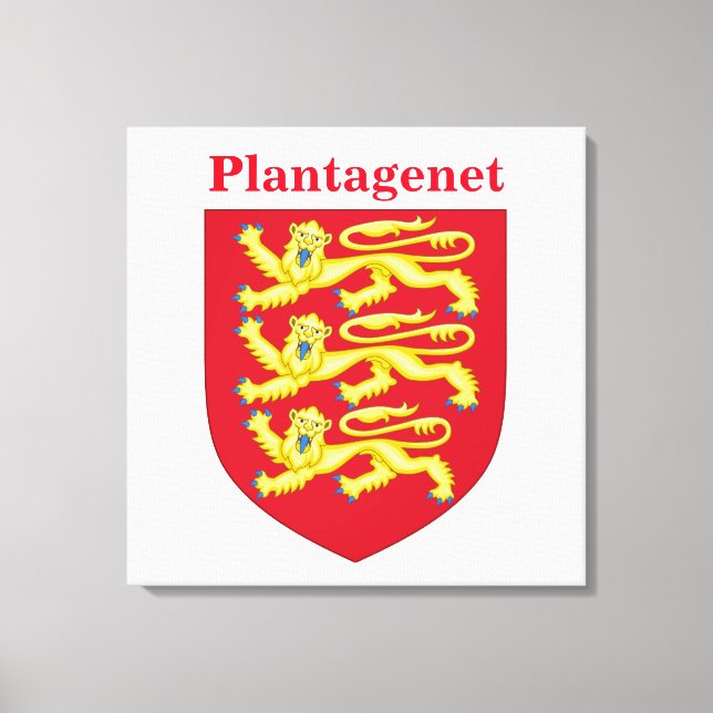 Plantagenet Royal Crest with Name Title Canvas Print (Front)