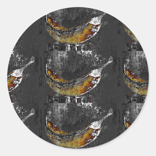 plantain plain classic round sticker (Front)