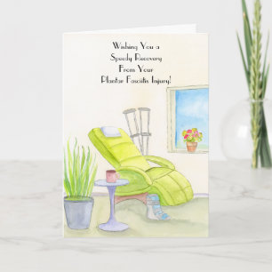 Plantar Fasciitis Injury Recovery Crutches & Boot Card