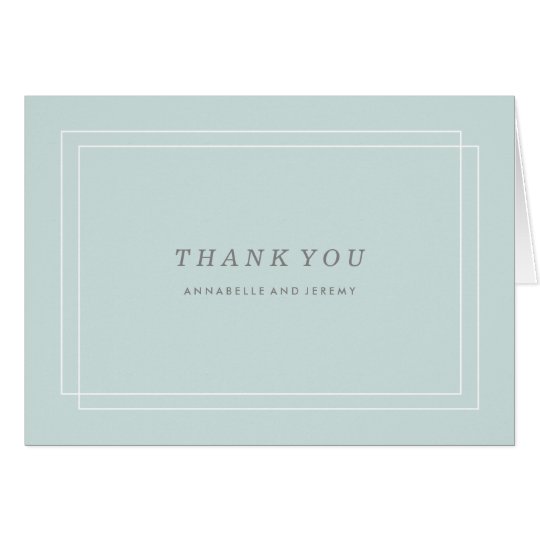 Plantation Thank You Card - Aqua