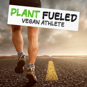 Plante, athlète végétalien, autocollant