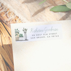 Plante Boho moderne Nom et adresse de script