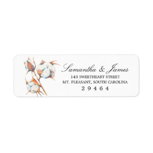 Plante en coton aquarelle   Adresse de retour