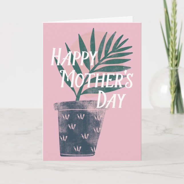 Plante en pots Bonne carte de voeux pour la fête d (Devant)
