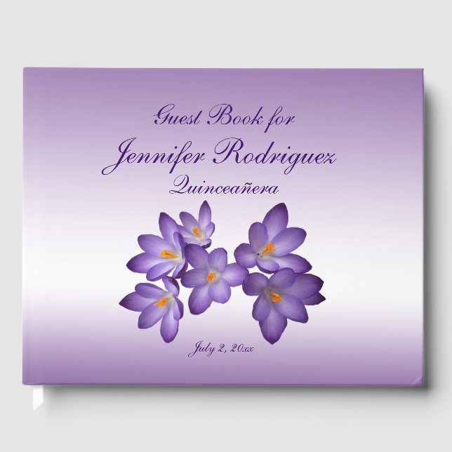 Plante Florale Fleur Crocus Quinceañera Livre d'or (Recto)