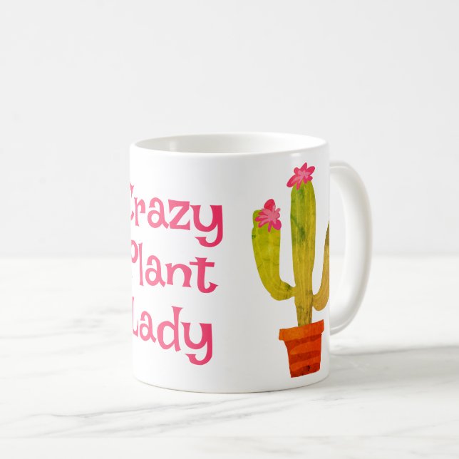 Plante fou Lady café cadeau de tasse avec cactus m (Devant droit)