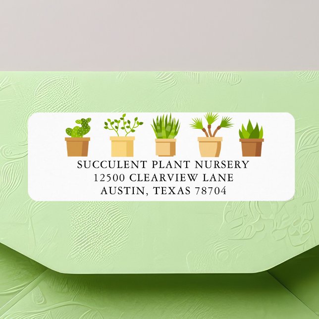Plante Nursery Succulent Botanist Adresse de retou (Créateur téléchargé)