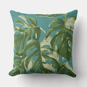 Plante tropical Monstera   Coussin à lancer