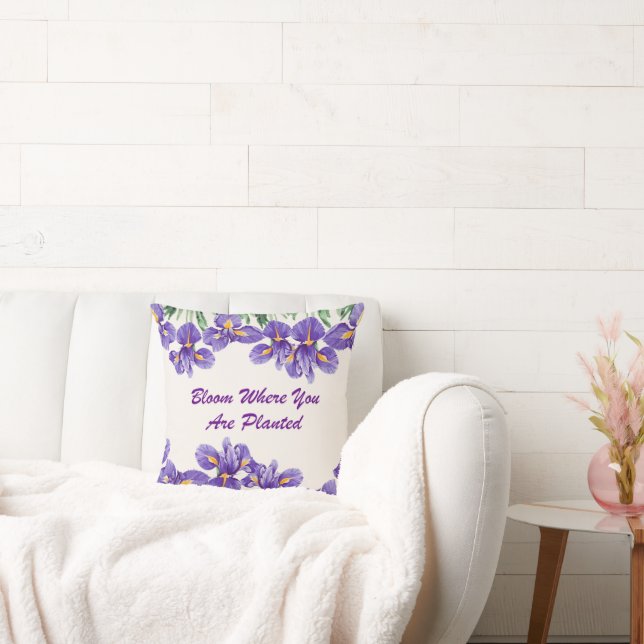 Planted And Bloom Throw Pillow (Couch)