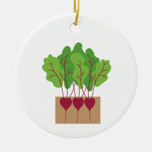 Planted Beets Ceramic Ornament