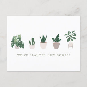 Planted New Roots Moving Announcement Postcard