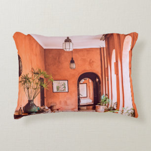 PLANTERS WITH PLANT NEAR AREA RUG INSIDE ROOM ACCENT PILLOW