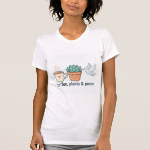 Plantes de café et chemise T-shirt succulente Kawa