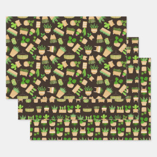 Plantes de la maison Cactus sur papier d'enveloppe