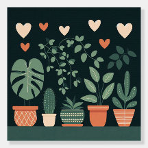 Plantes en pot de crème de remerciement vert