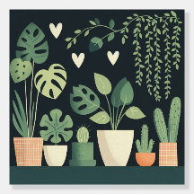 Plantes en pot en forme de cœur Merci